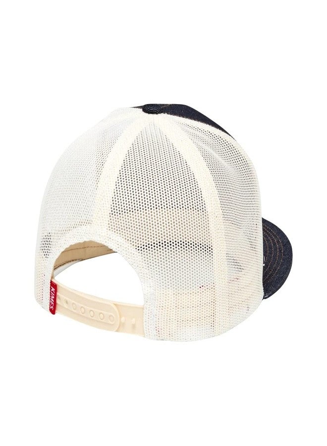 Kimes Ranch Unisex Blaster Trucker Denim Label 5-Panel Mesh Back Adjustable Snapback Hat (Cotton,Apparel,CharcoalHeather,Unisex-Adult,KimesRanch,1,1,Apparel,HAT,KimesRanch,OneSize,KimesRanch) - Image 4